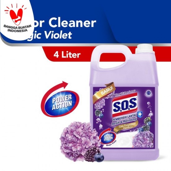 SOS Pembersih Lantai Jerigen Magic Pine - Biru [4 Liter]